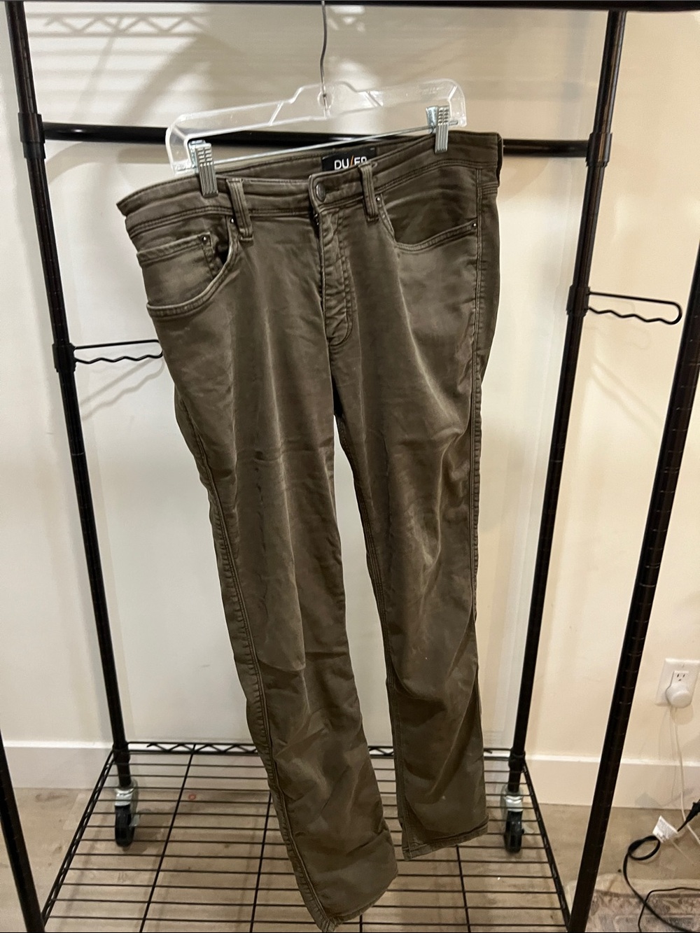 Men's Slim Straight Jeans in Olive